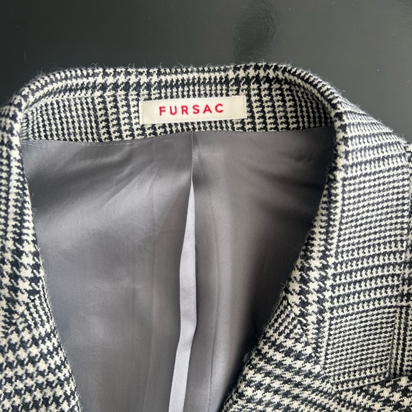 FURSAC France gray Prince of Wales double breasted jacket - Picture 3 of 5